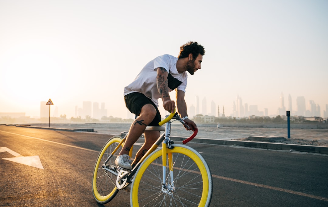 Cyclist riding on an open road – Zentorica bicycles and cycling gear